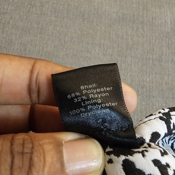 Ann Taylor Black and White Office Career Casual Lined Patterned Skirt 6 Petite - Picture 5 of 6